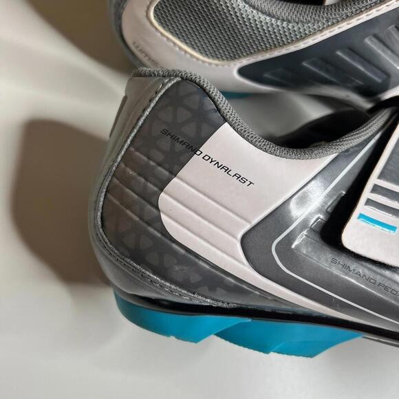 Shimano Dynalast Women’s SPD Cycling Shoes White Gray Size 42 EU MTB Road Bike - Picture 11 of 12